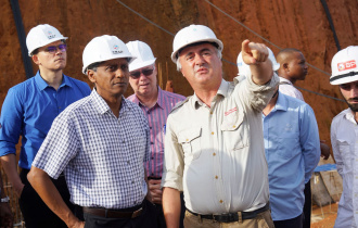 President Faure reviews progress of La Gogue Dam Expansion Project