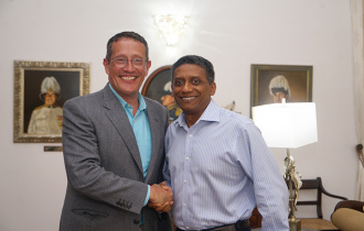 President receives CNN International Anchor Richard Quest at State House