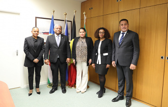 President Ramkalawan visits Seychelles Embassy in Brussels, Belgium