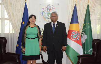 President Ramkalawan meets Director General at the European Commission, Directorate-General for Maritime Affairs and Fisheries ahead of the BlueInvest Africa