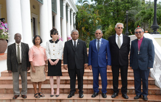 President Ramkalawan receives the Final Report of the Truth Reconciliation & National Unity Commission