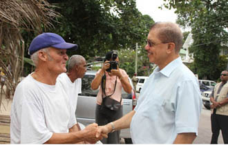 President Michel Visits Beau Vallon