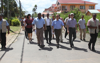 President Michel Visits Anse Aux Pins