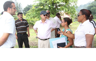 President Visits Flooded Areas of La-Digue