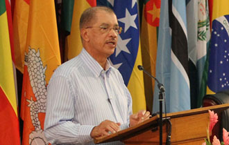 Climate change is a collective crime against humanity - President James Michel addresses the Samoa SIDS conference