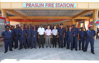 President Michel opens Praslin Fire Station- A 30 million Seychelles Rupee investment by the Seychelles Government