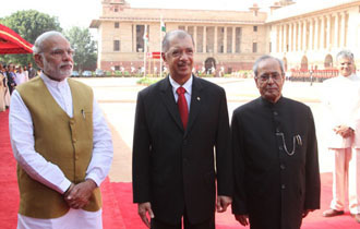 Seychelles President Michel receives warm reception in New Delhi