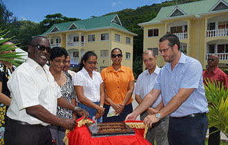 President Michel attends the launch of Habitat Week 2015 at Karl Tamatave estate