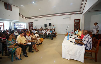 President Faure Chairs First Community Leaders Meeting of 2017 at Roche Caiman District