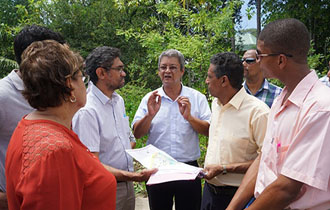 President Faure visits Anse Aux Pins and Au Cap District