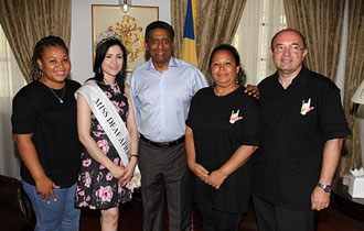 President Faure meets Miss Deaf Africa 2017