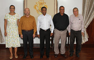 President Faure meets Long-Serving Retiring Officers