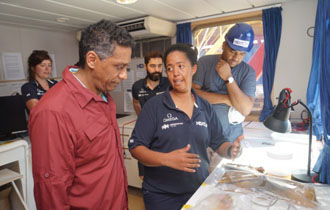 President Faure visits Nekton research vessel